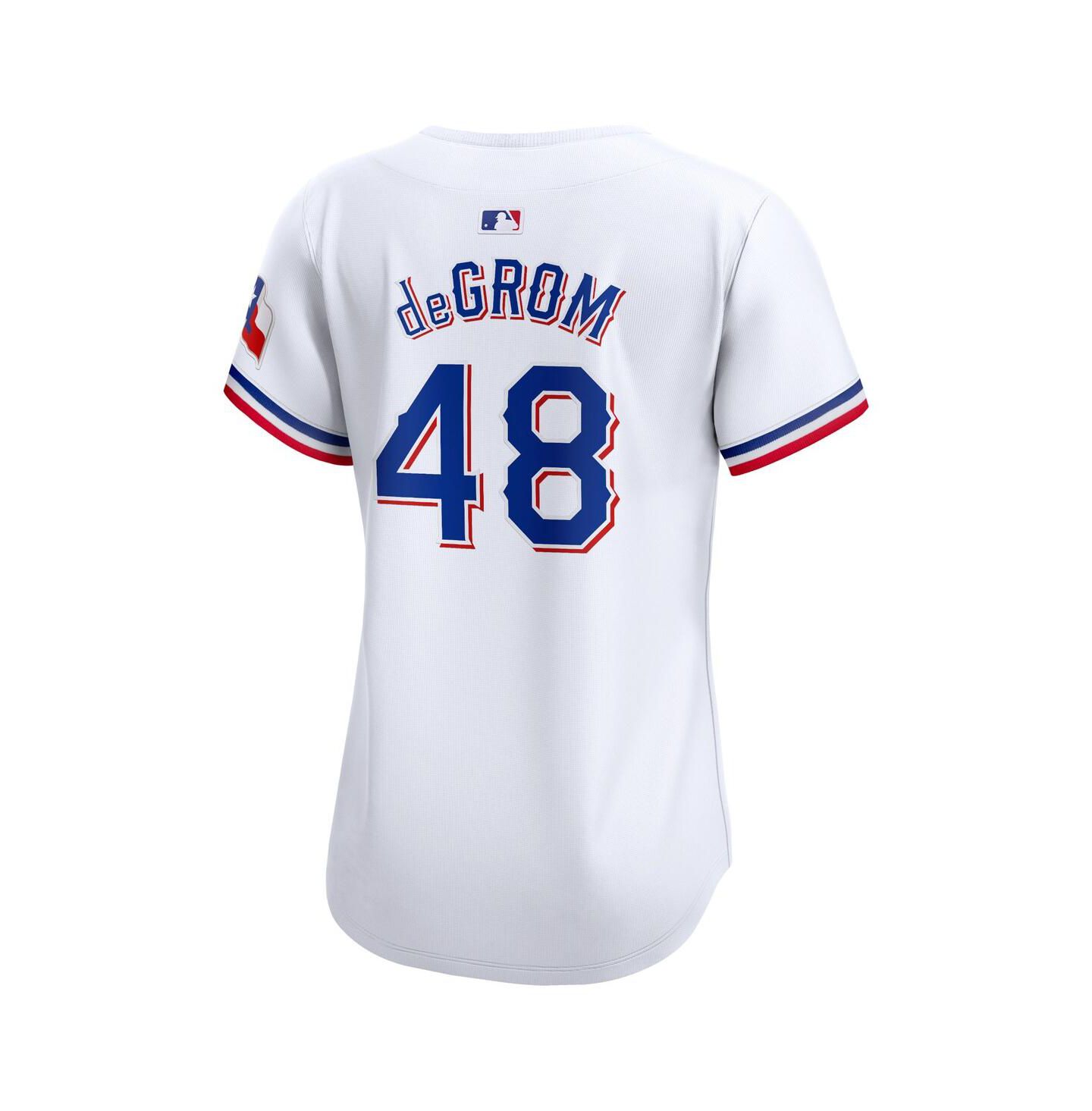 Женский топ Nike Jacob deGrom White Texas Rangers Home Limited Player Jersey — фото 2