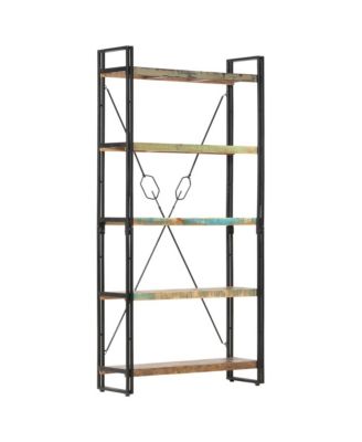 5-Tier Bookcase 35.4"x11.8"x70.9" Solid Reclaimed Wood