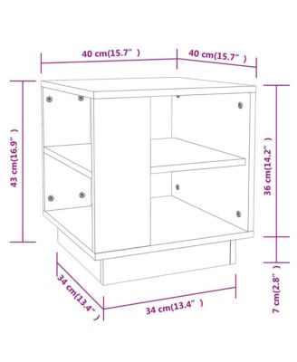 Coffee Table Sonoma Oak 15.7"x15.7"x16.9" Engineered Wood