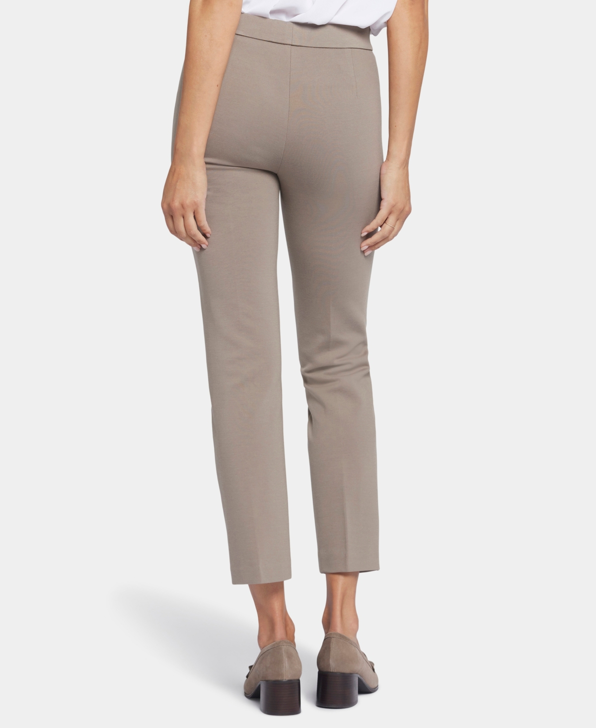 Shop Nydj Women's Pull On Slim Ankle Trouser Pants In Saddlewood