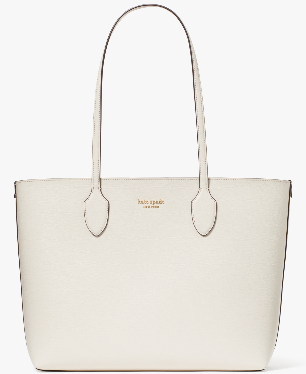 Bleecker Saffiano Leather Large Tote - Parchment.