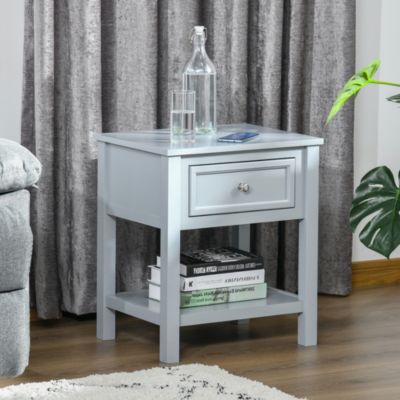 Accent End Table with Tabletop, and Storage Drawer,