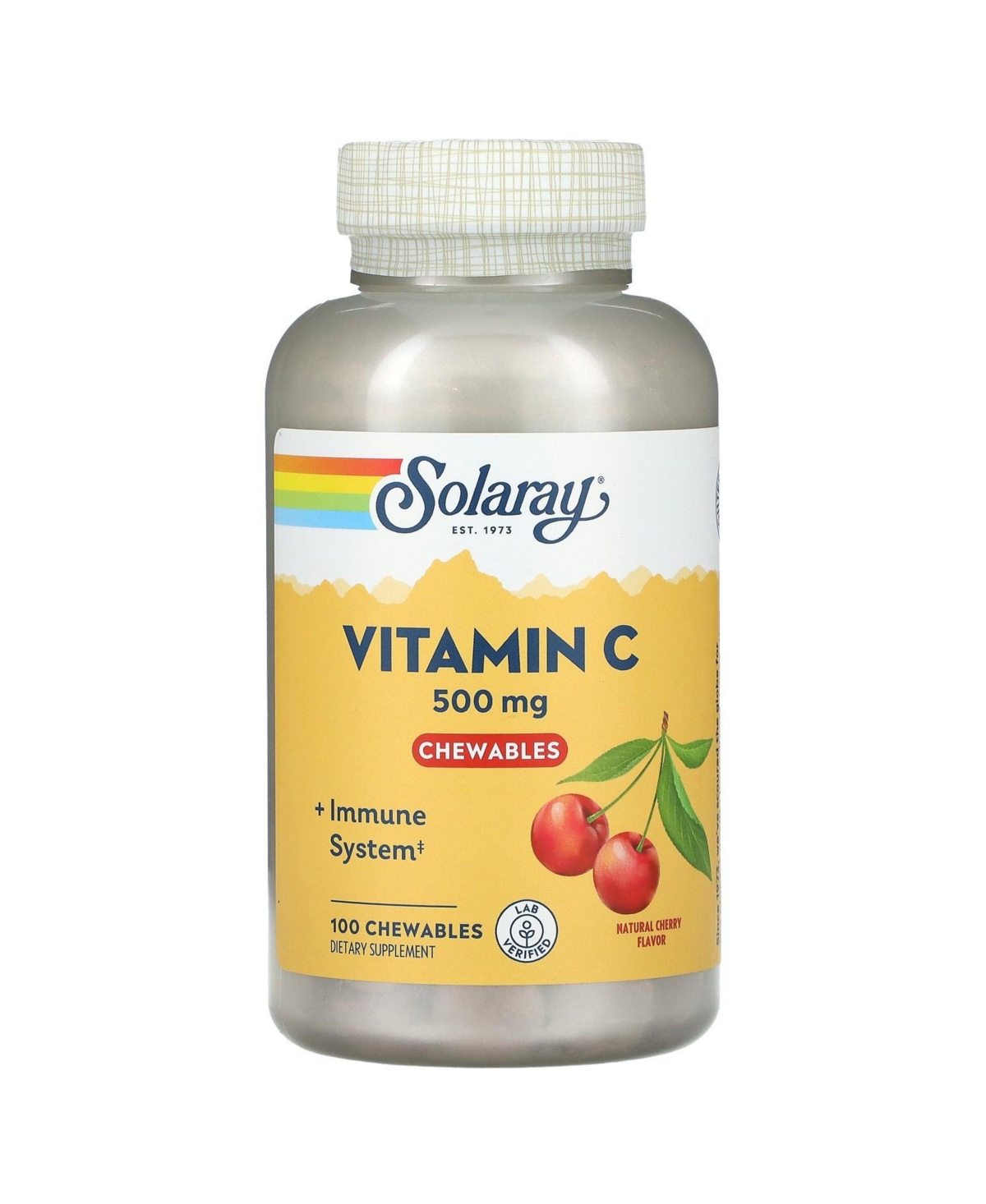 Vitamin C Chewable Natural Cherry 500 mg - 100 Chewable - Assorted Pre-Pack