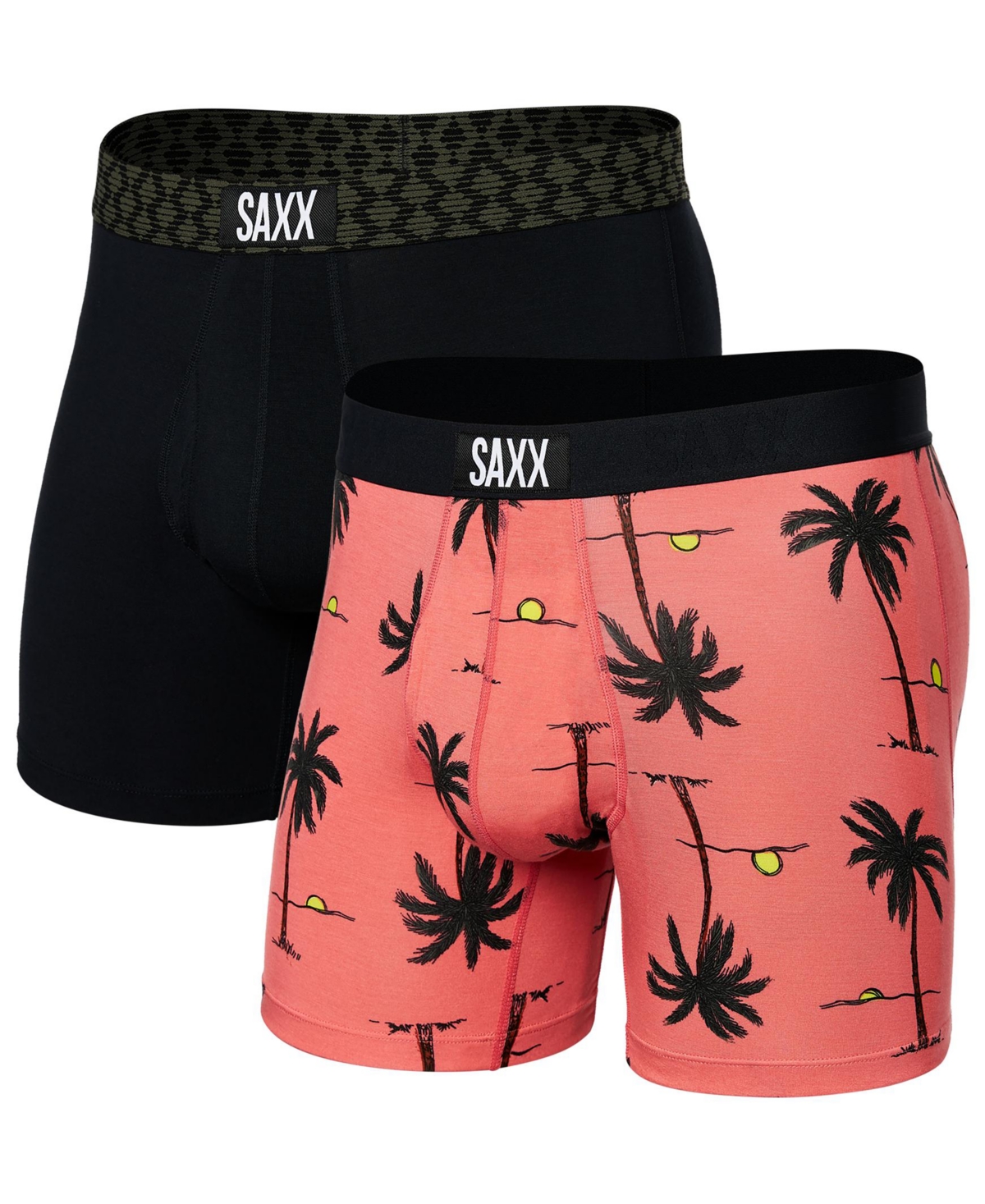 Saxx Men's Sunrise Sunset Relaxed Fit Ultra Super Soft Boxer Briefs In Patterned Red