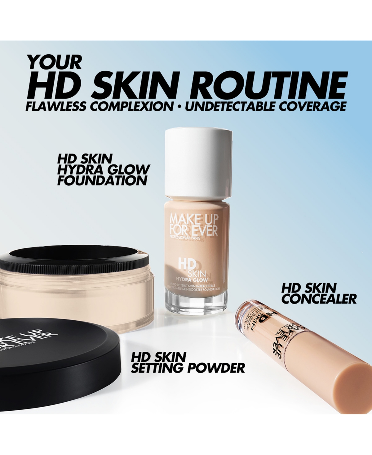 Shop Make Up For Ever Hd Skin Hydra Glow Skincare Foundation With Hyaluronic Acid In R - Cool Alabaster - For Fair Skin With
