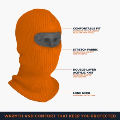 Men's Open Hole Face Mask - Breathable, Flexible, and Warm Winter Face Cover