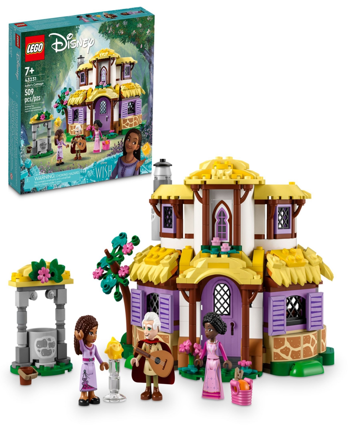Shop Lego Disney Wish- Asha's Cottage Princess Building Toy Set 43231, 509 Pieces In Multicolor