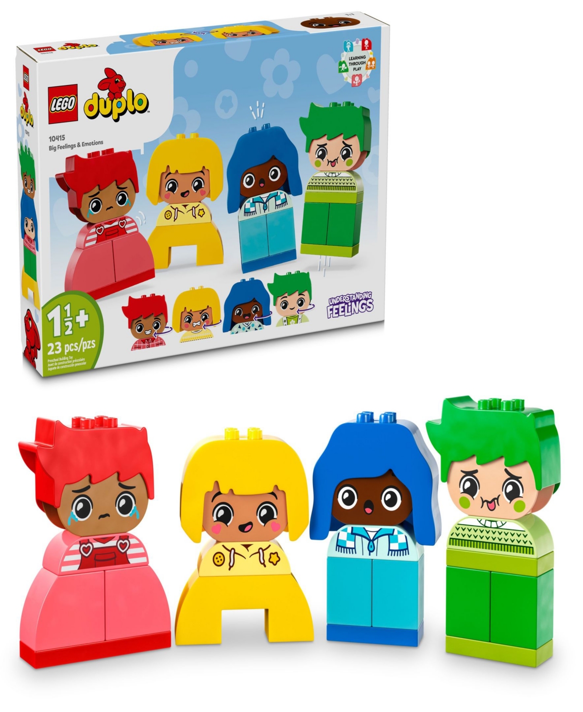 Shop Lego Duplo My First Big Feelings Emotions Interactive Toy 10415, 23 Pieces In Multicolor