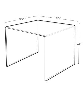 thumbnail image 2 of Azar Displays 515310 11.5 Square Acrylic Riser (4 Pack) By Azar Di Azar Displays 515310 11.5 2 of 14