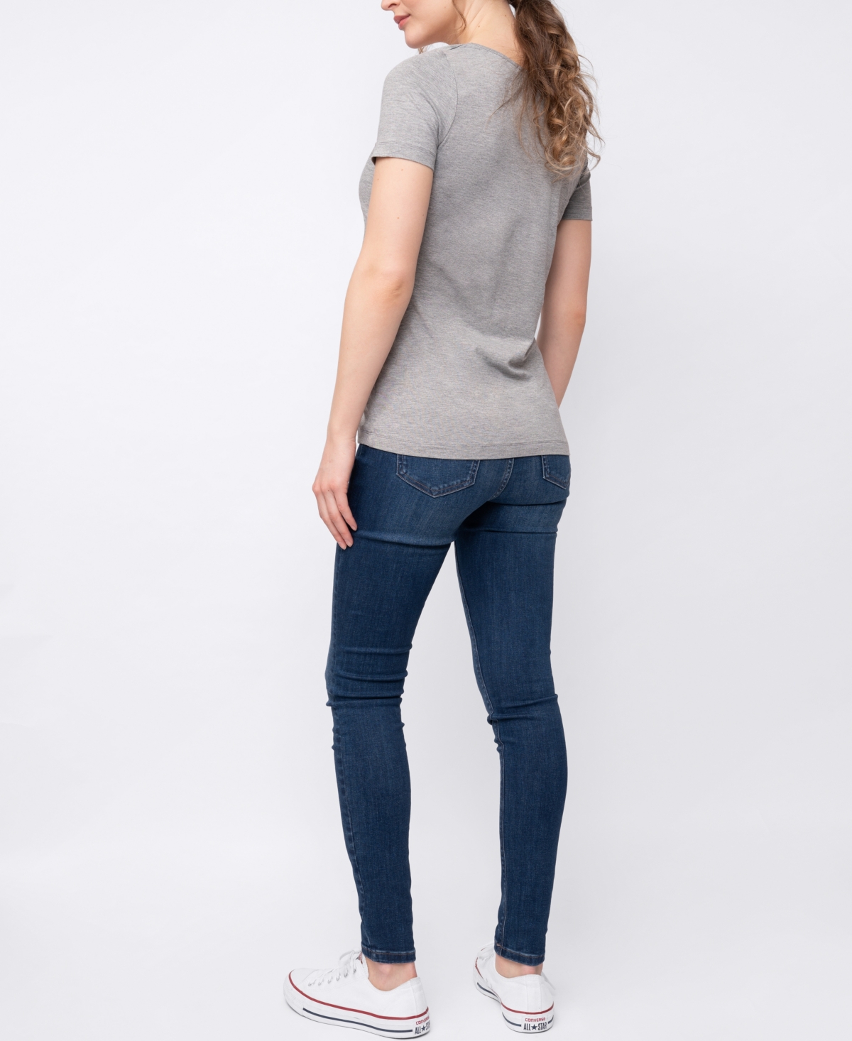 Seraphine Women's Maternity Nursing T-shirts, Twin Pack - Gray