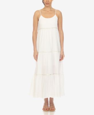 Women's Scoop Neck Tiered Maxi Dress