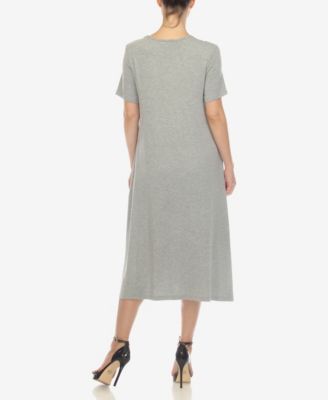 Women's Short Sleeve Midi Dress