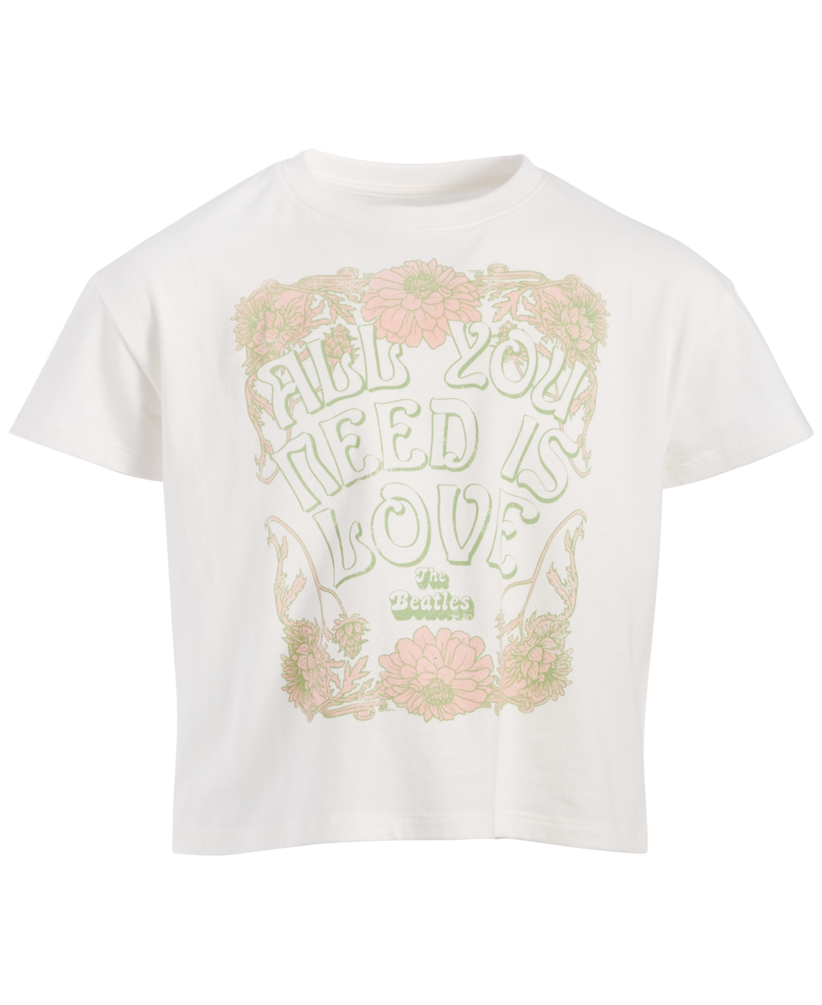 Shop Grayson Threads, The Label Grayson Threads Kids, The Label Big Girls Love The Beatles Graphic T-shirt In Offwhite