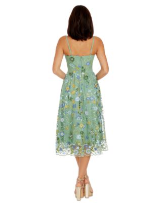sachin and babi light blue dress Strapless Embroidered Floral Corset Dress Blue main image 1