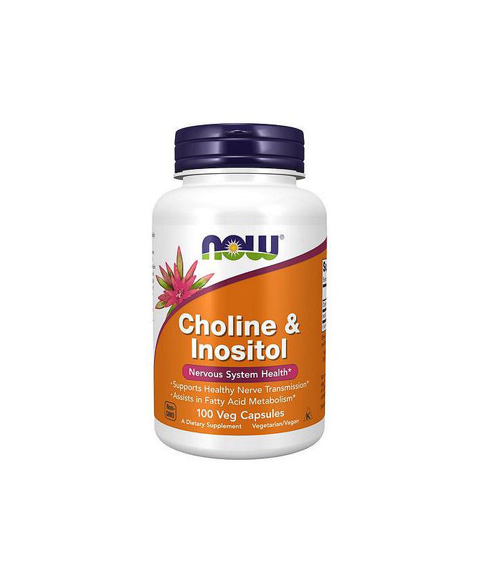 NOW Foods Choline & Inositol, 500 mg, 100 Caps Macy's