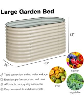 6-in-1 Modular Metal Raised Garden Bed 63" (L) x32" (W) x32" (H)