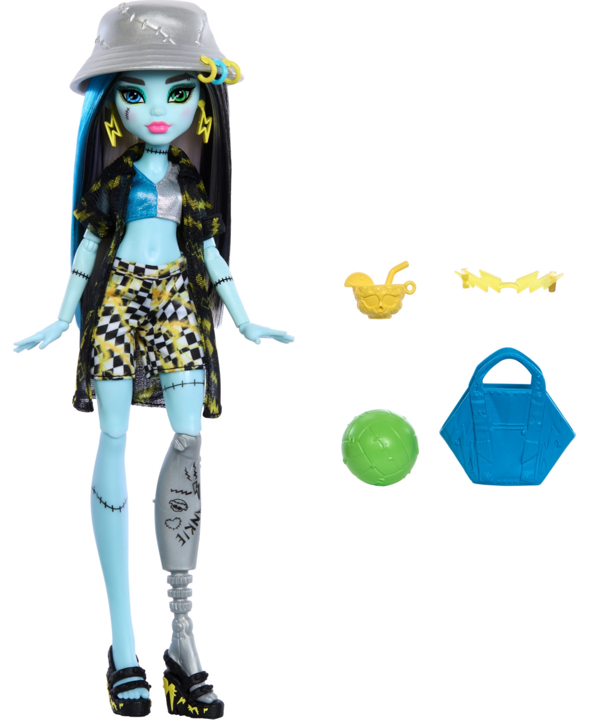 Monster High Kids' Scare-adise Island Frankie Stein Fashion Doll With Swimsuit Accessories In No Color