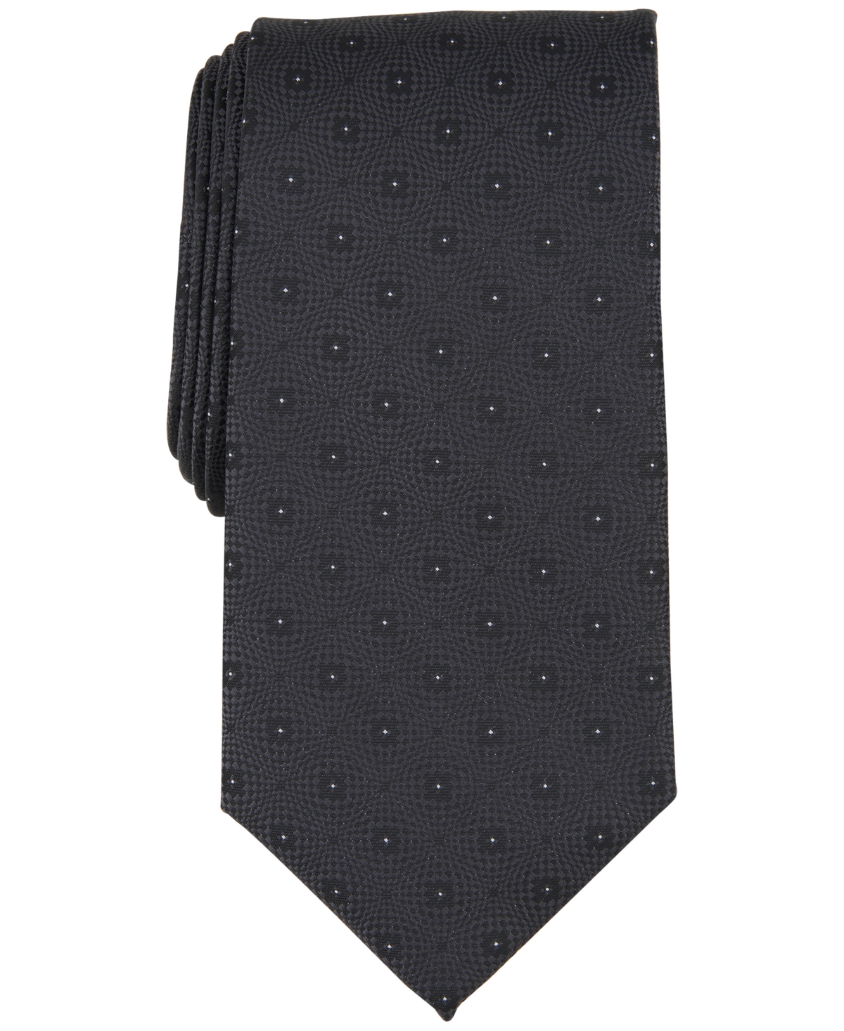 Perry Ellis Men's Denning Geo-pattern Tie In Black