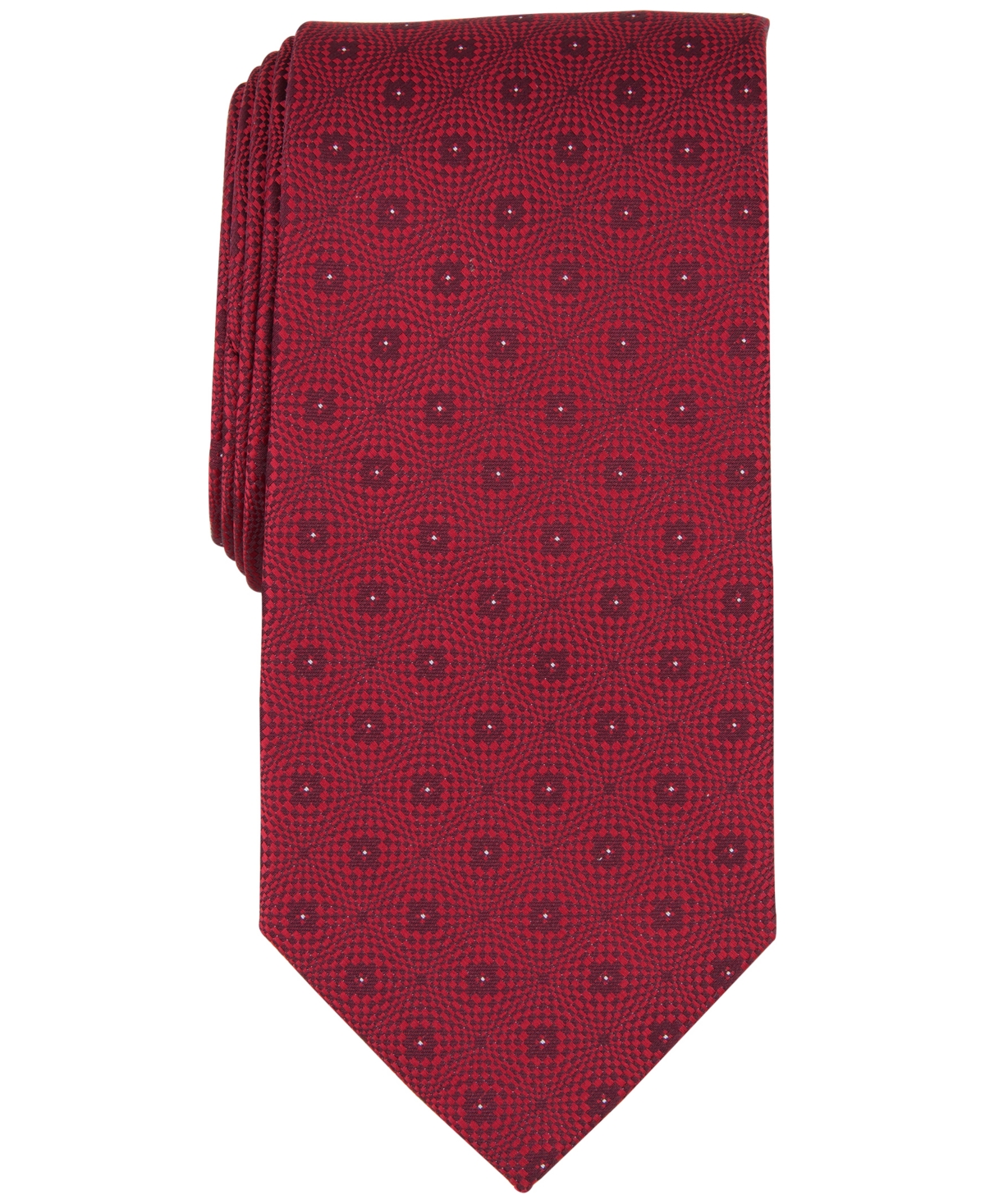 Perry Ellis Men's Denning Geo-pattern Tie In Red
