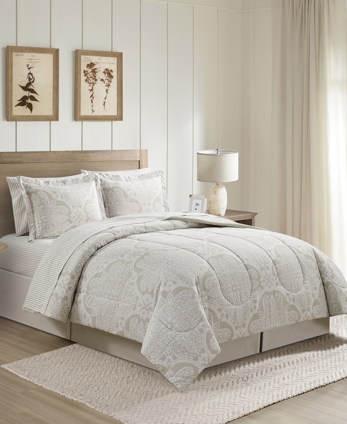 SunhamDamask 8-Pc. Comforter Set - Neutral