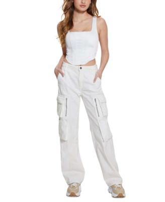 Women's Kori High Rise Wide Leg Cotton Cargo Jeans