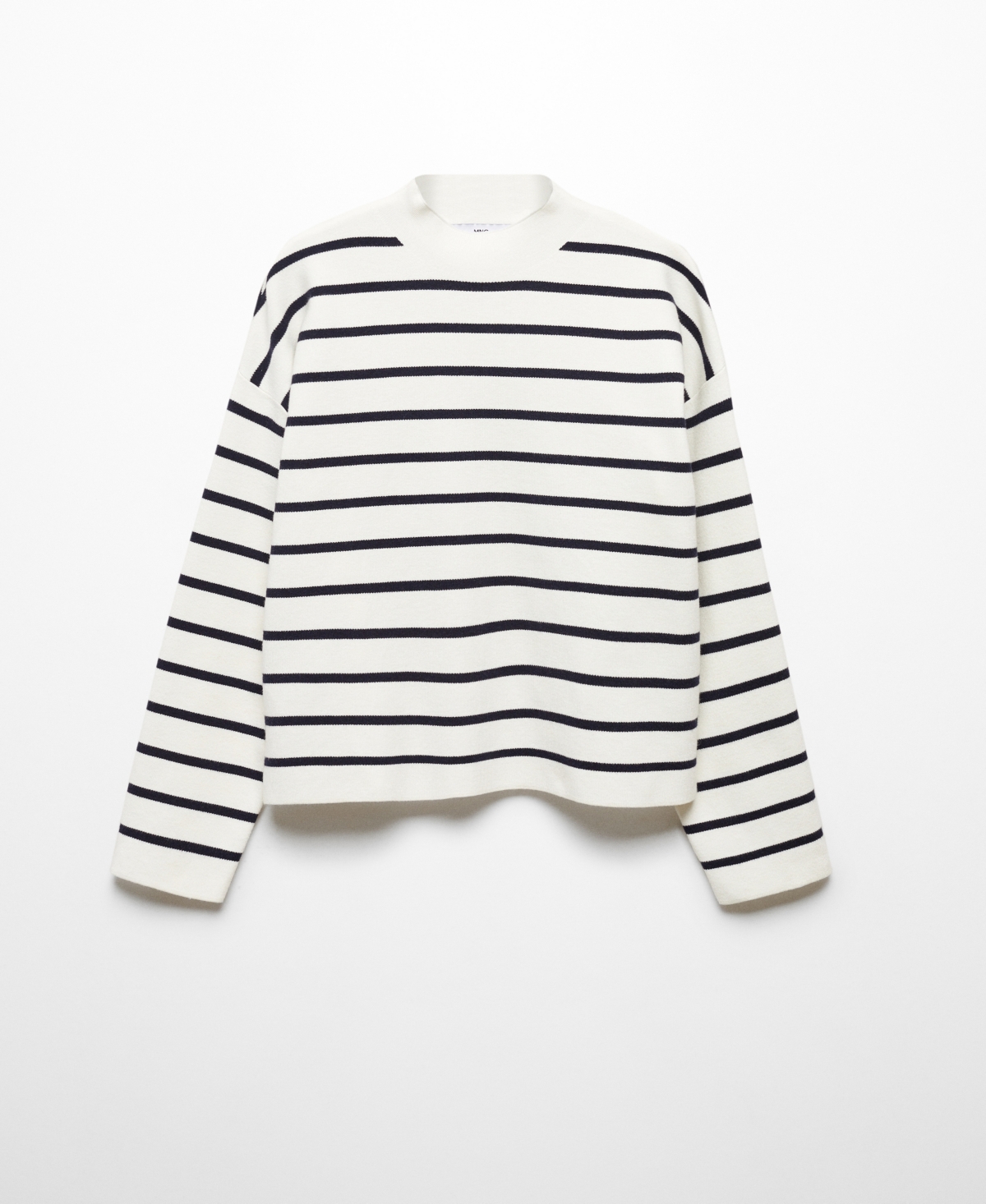 Mango Women's Perkins Neck Stripe-print Sweater In Dark Navy