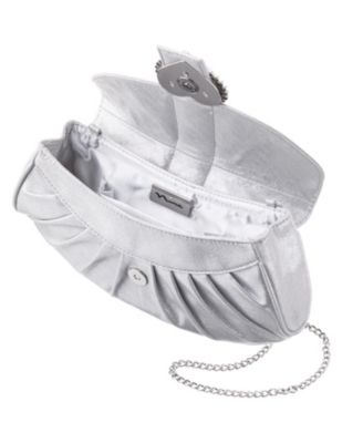 Crystal Heart Adorned Clutch Handbag