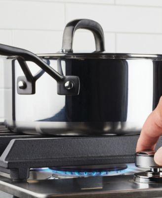 5-Ply Clad Stainless Steel 1.5 Quart Induction Sauce Pan with Lid