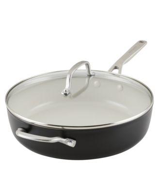 Hard Anodized Ceramic Nonstick 5 Quart Saute Pan with Lid