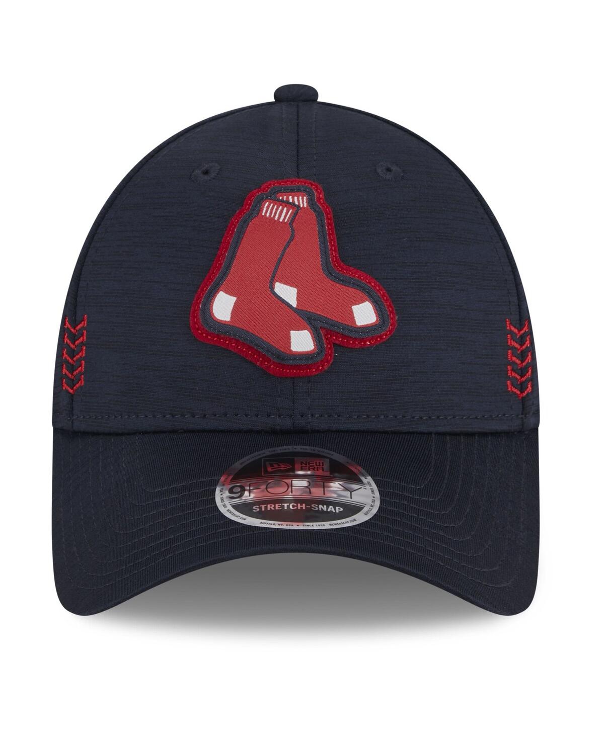 Men's New Era Navy Boston Red Sox 2024 Clubhouse 9FORTY Adjustable Hat
