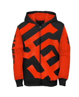 Big Boys Black, Orange San Francisco Giants Postcard Full-Zip Hoodie Jacket