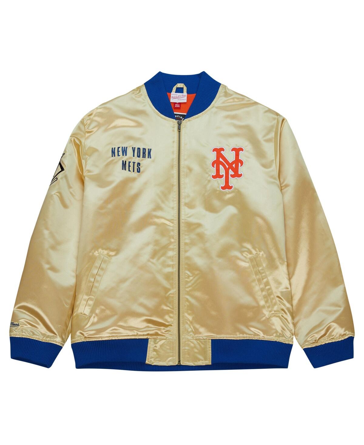 Shop Mitchell & Ness Men's  Gold New York Mets Og 2.0 Lightweight Satin Full-zip Jacket