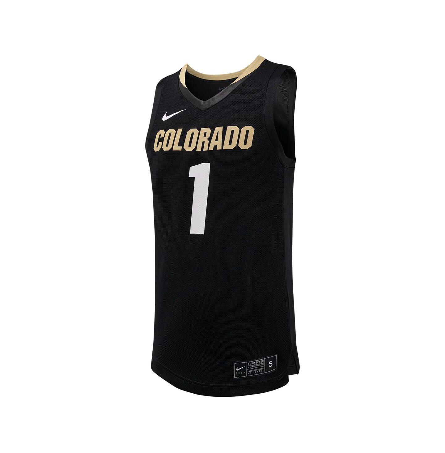 Мужской топ Nike #1Colorado Buffaloes Replica Basketball Jersey, цвет: Чёрный — фото 2