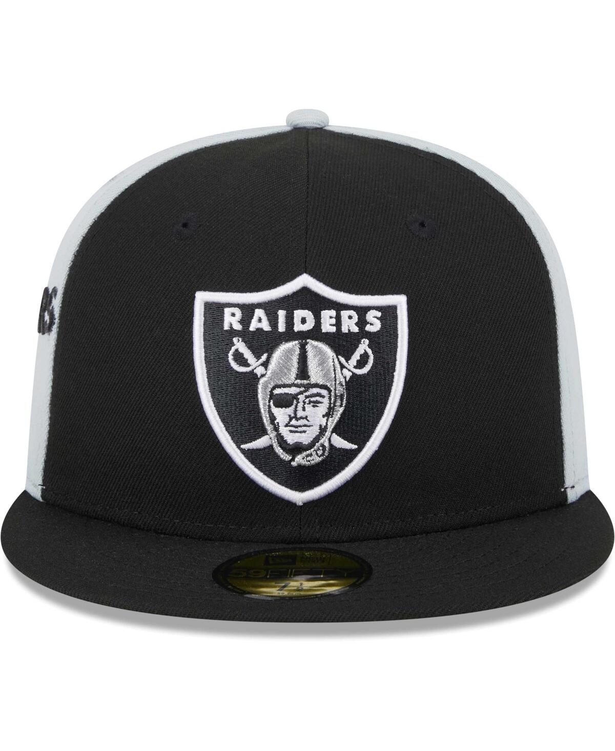 Shop New Era Men's  Black Las Vegas Raiders Gameday 59fifty Fitted Hat