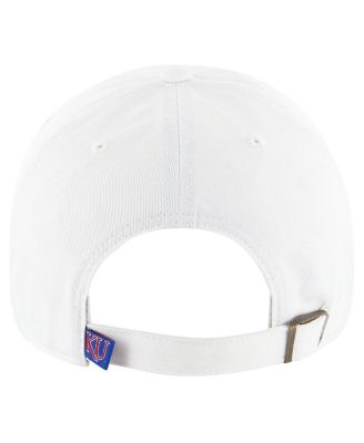 Men's White Kansas Jayhawks Clean Up Adjustable Hat