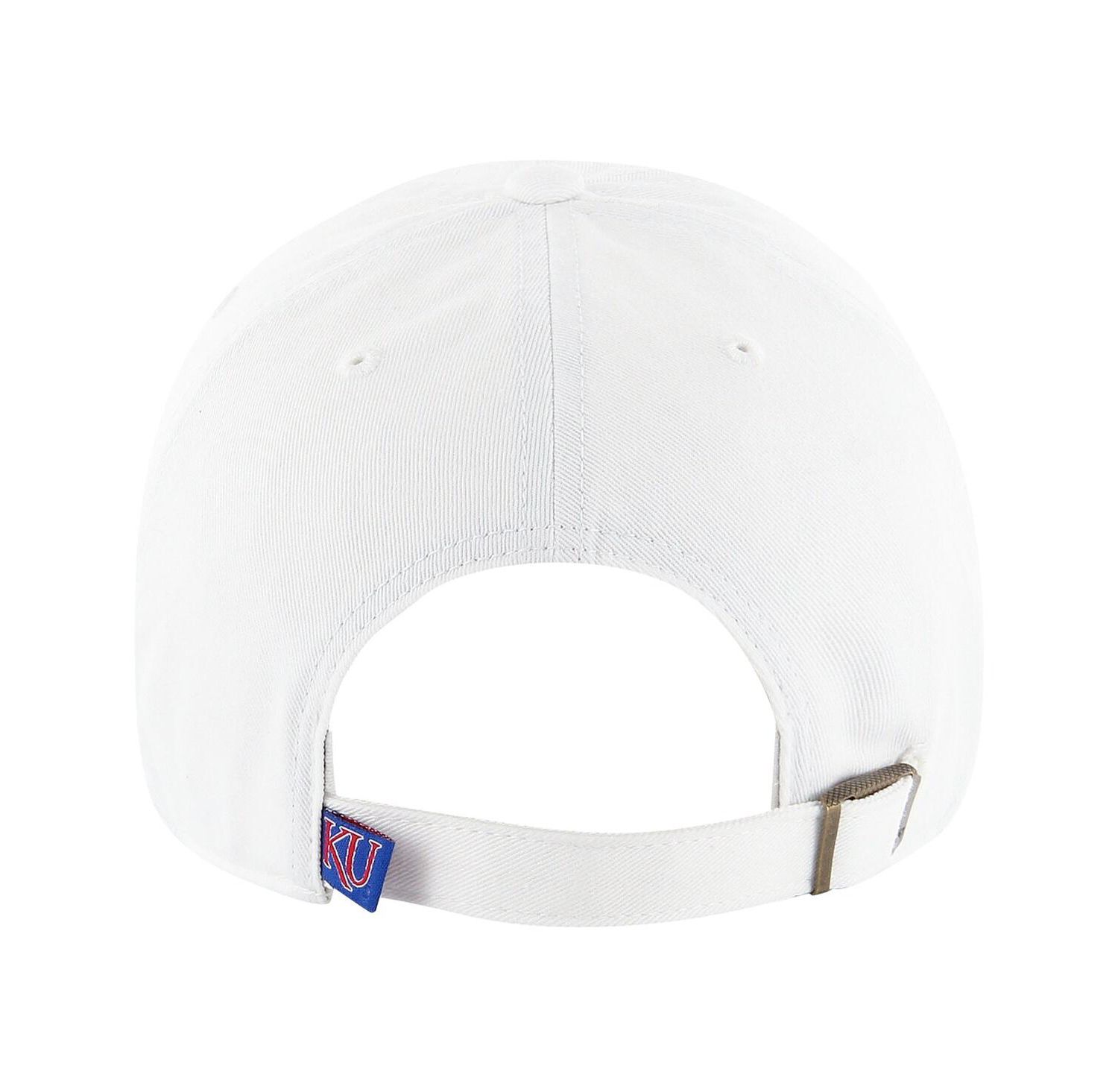 Men's White Kansas Jayhawks Clean Up Adjustable Hat