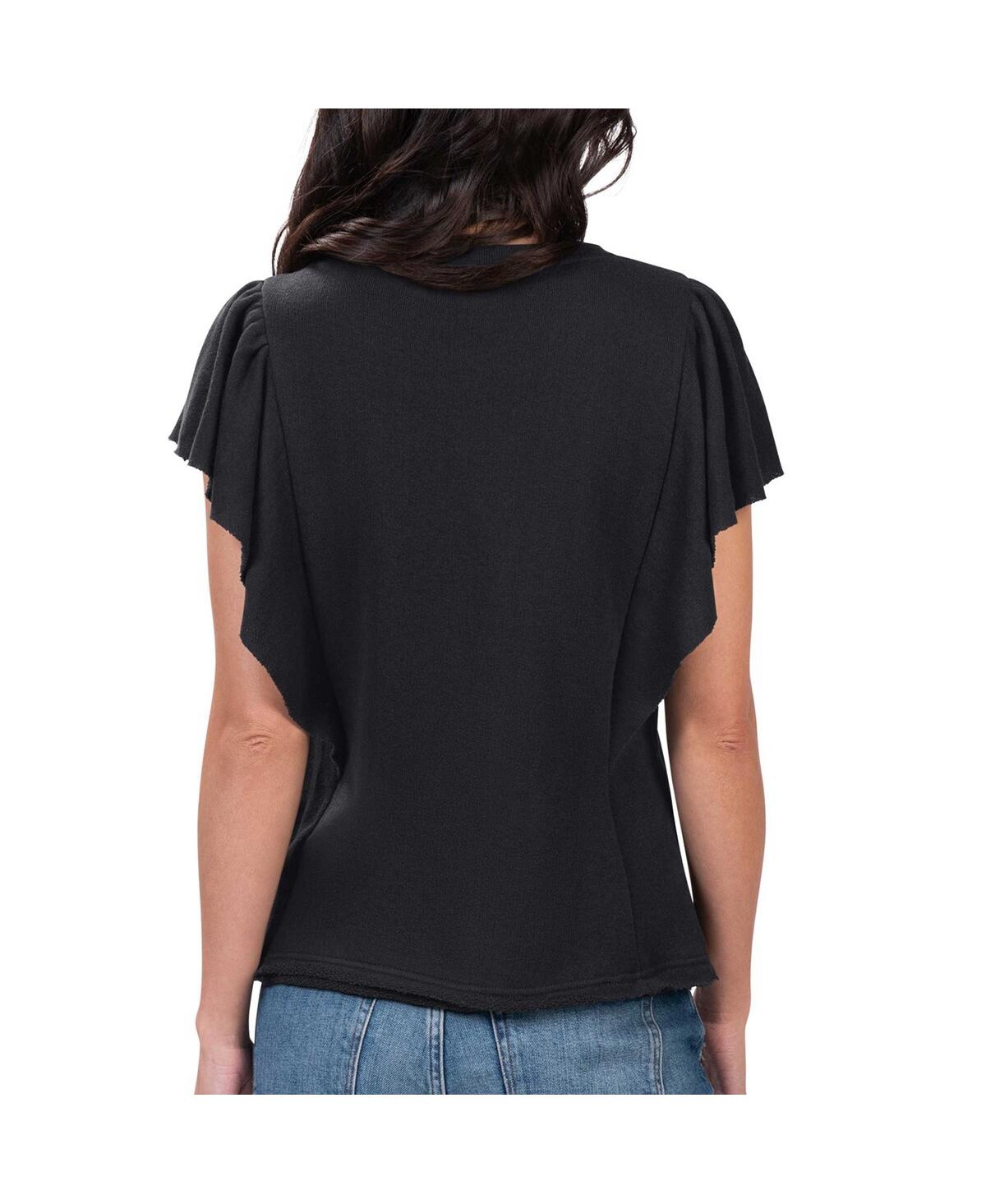 G-III 4HER BY CARL BANKS WOMEN'S G-III 4HER BY CARL BANKS BLACK SAN FRANCISCO GIANTS CROWD WAVE T-SHIRT 