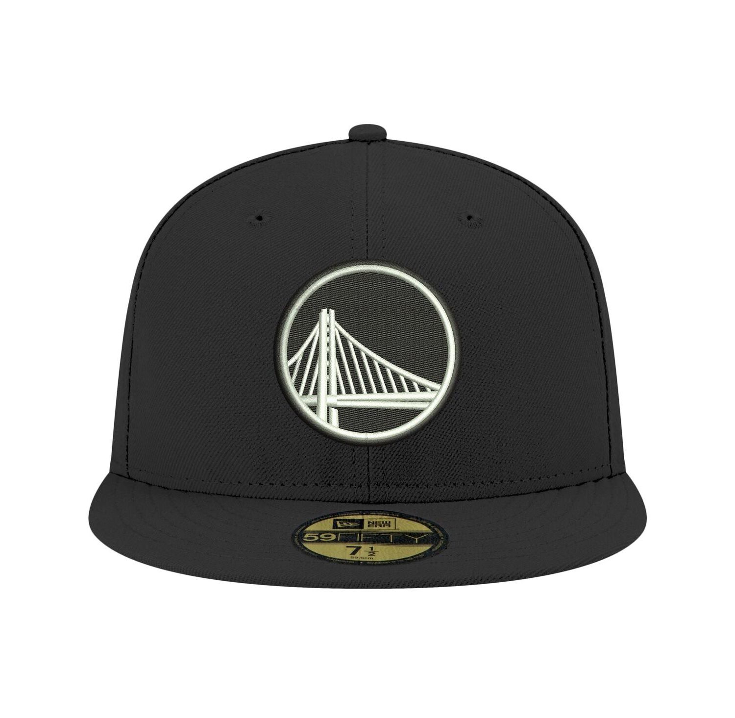 Men's Black Golden State Warriors Black and White 59FIFTY Fitted Hat