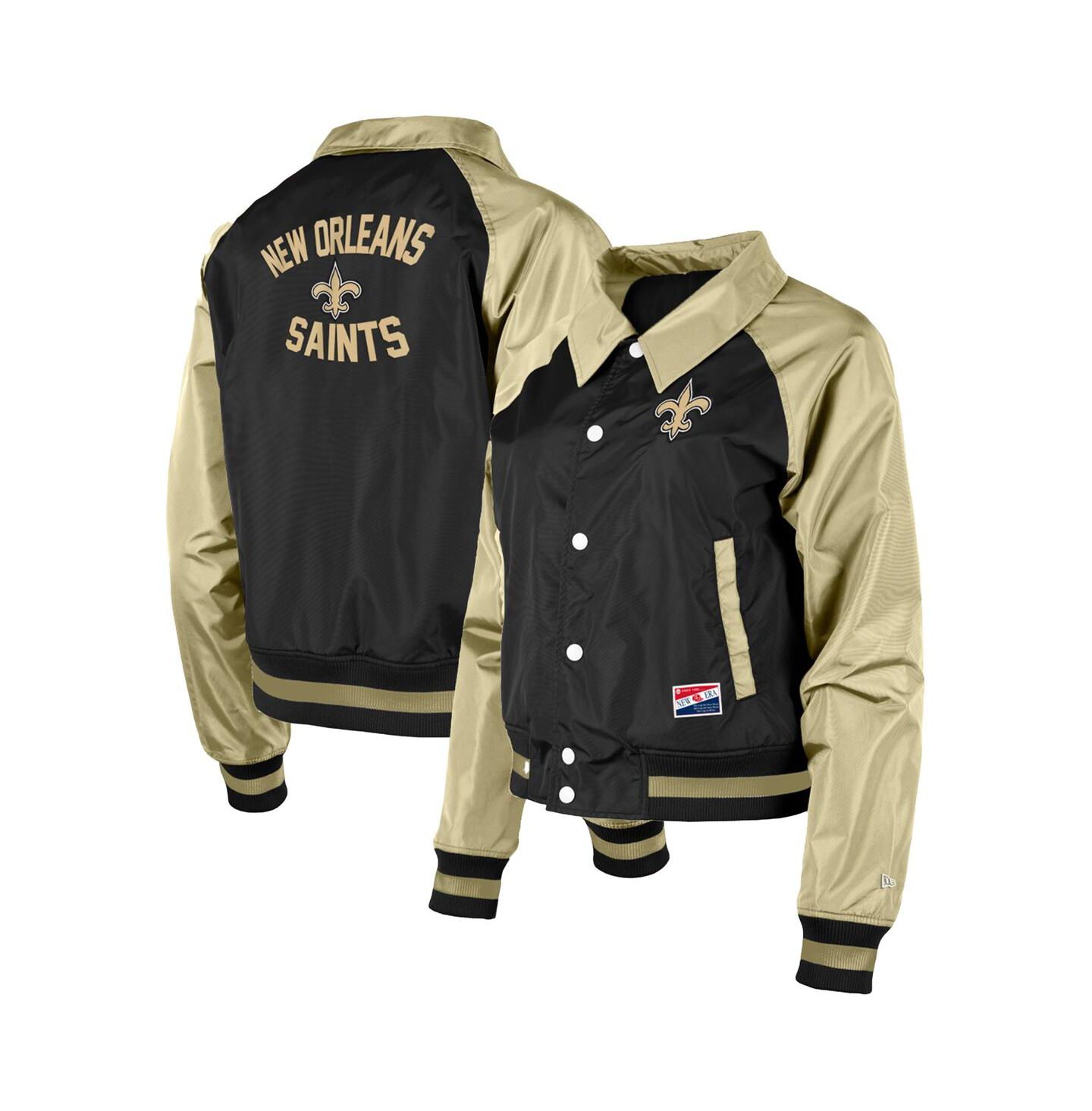 Женская куртка New Era Black New Orleans Saints Coaches Raglan Full-Snap — фото 1