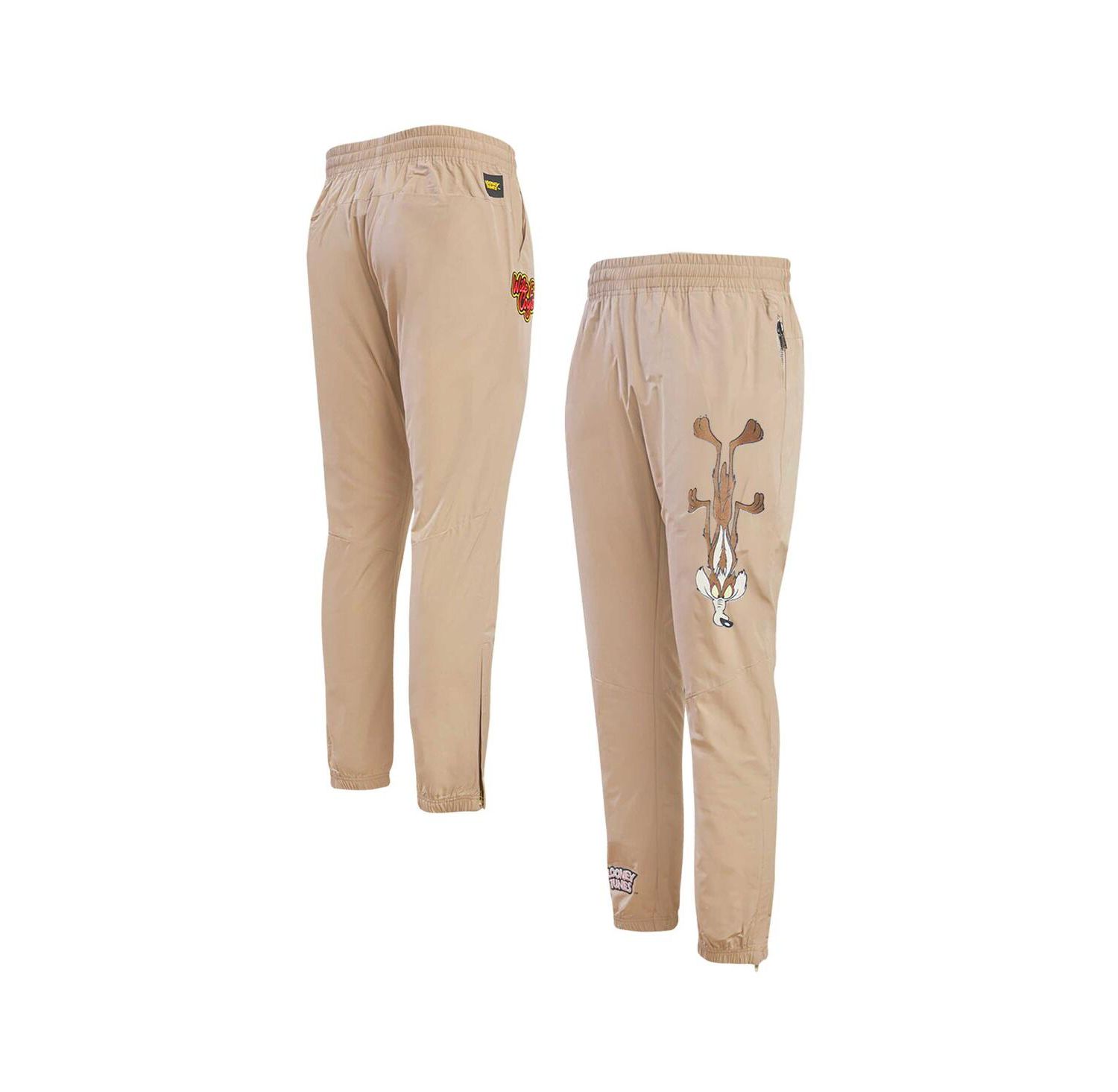 Men's Khaki Looney Tunes Wile E. Coyote Upside Down Joggers