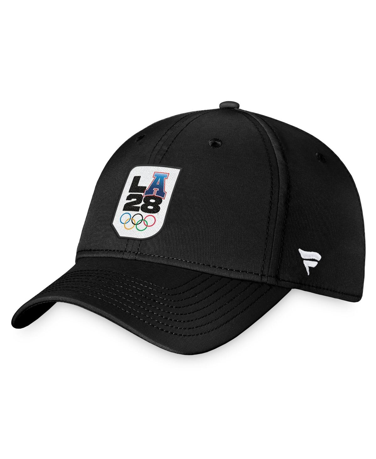 Shop Fanatics Men's  Black La28 Flex Hat