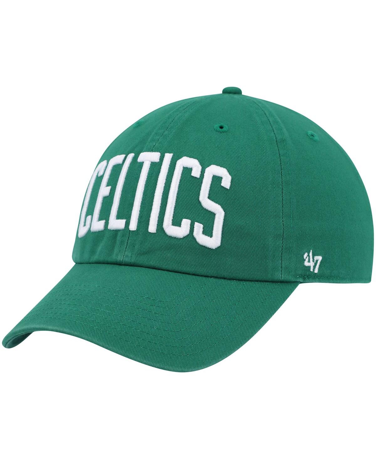 47 Brand Men's ' Kelly Green Boston Celtics Clean Up Wordmark Adjustable Hat In Kelly Green