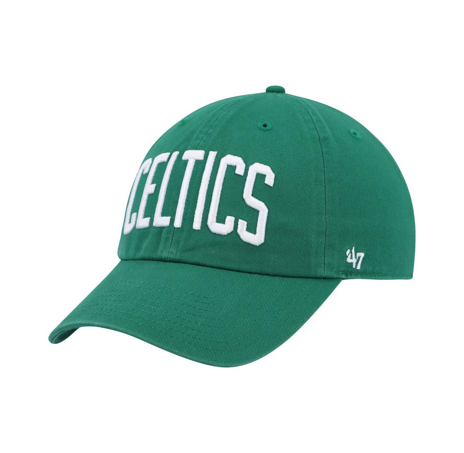 Men's Kelly Green Boston Celtics Clean Up Wordmark Adjustable Hat