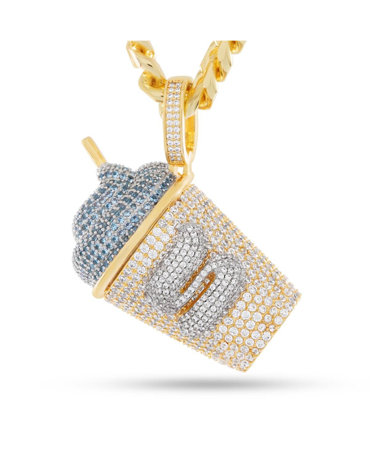 Shop King Ice Men's And Women's  7-eleven Iced Slurpee Necklace In Gold
