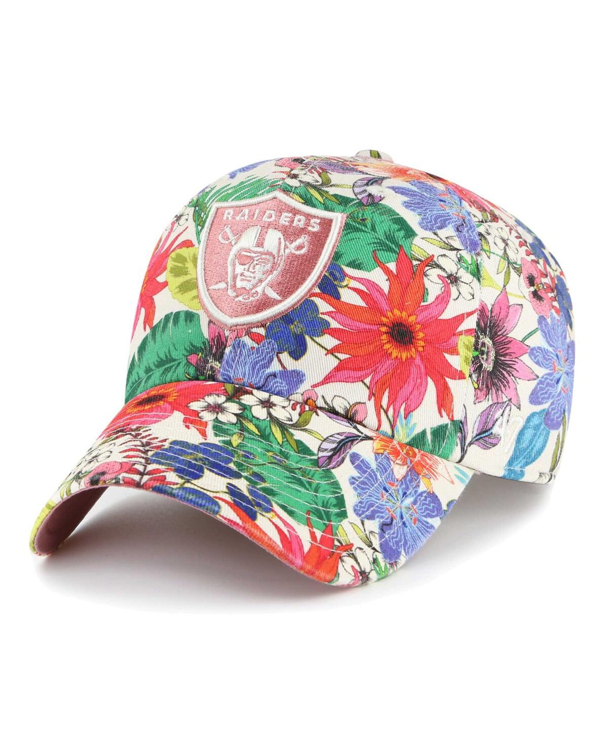 Shop 47 Brand Women's ' Natural Las Vegas Raiders Pollinator Clean Up Adjustable Hat