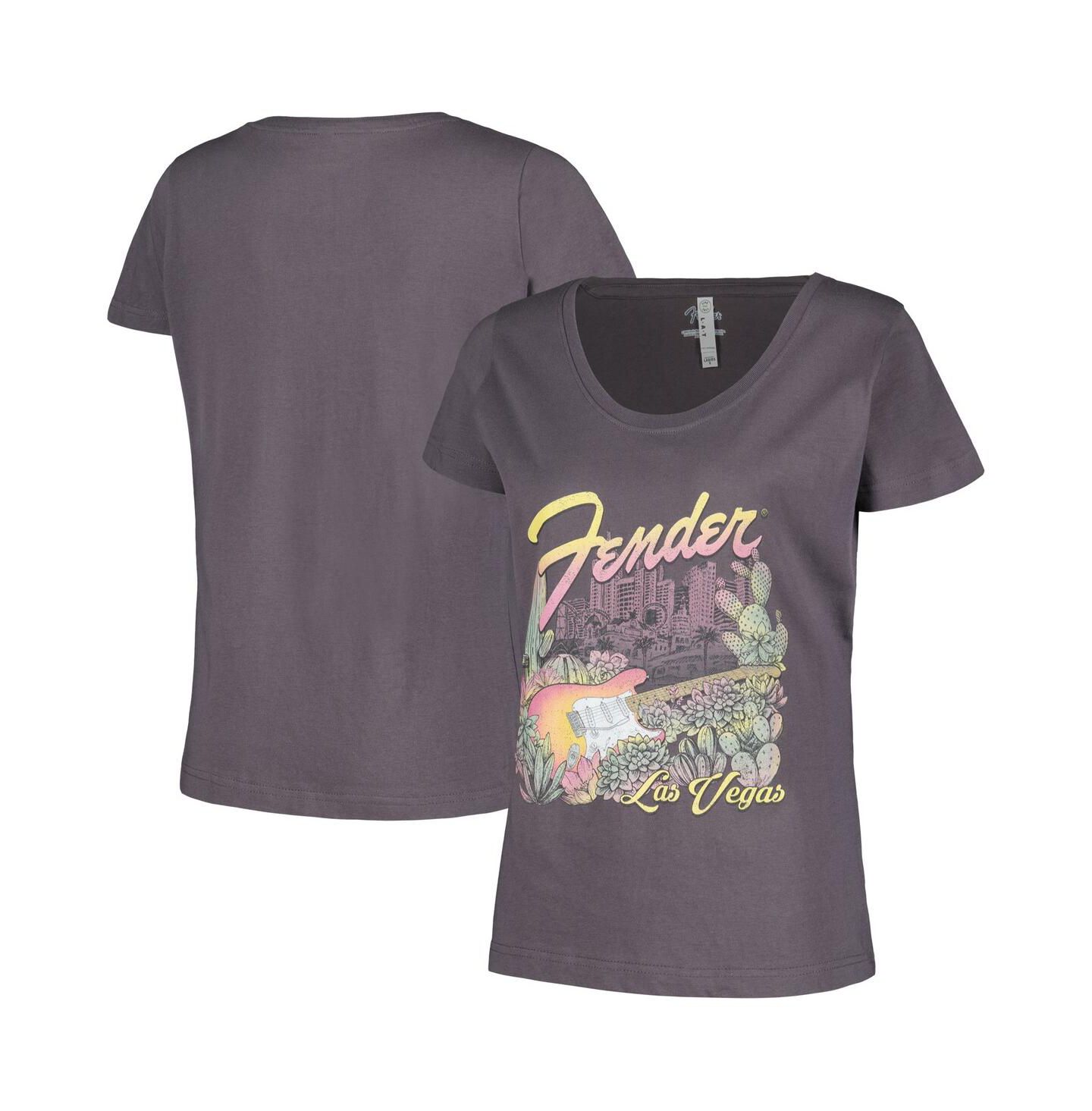Женская футболка Mad Engine Charcoal Fender Las Vegas Scoop Neck — фото 1