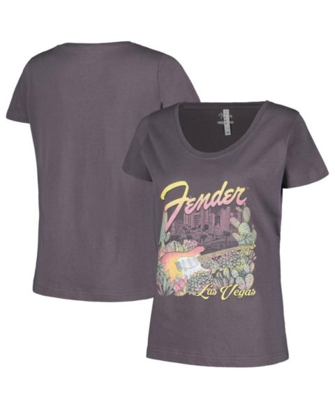 Женская футболка Mad Engine Charcoal Fender Las Vegas Scoop Neck