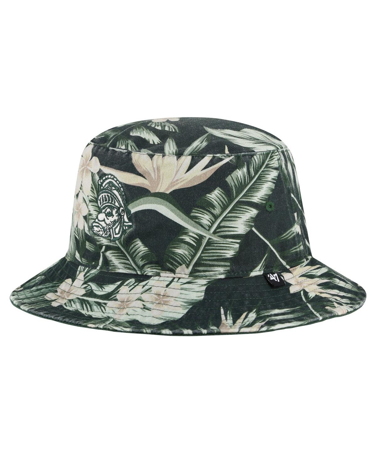 Shop 47 Brand Men's ' Green Michigan State Spartans Tropicalia Bucket Hat