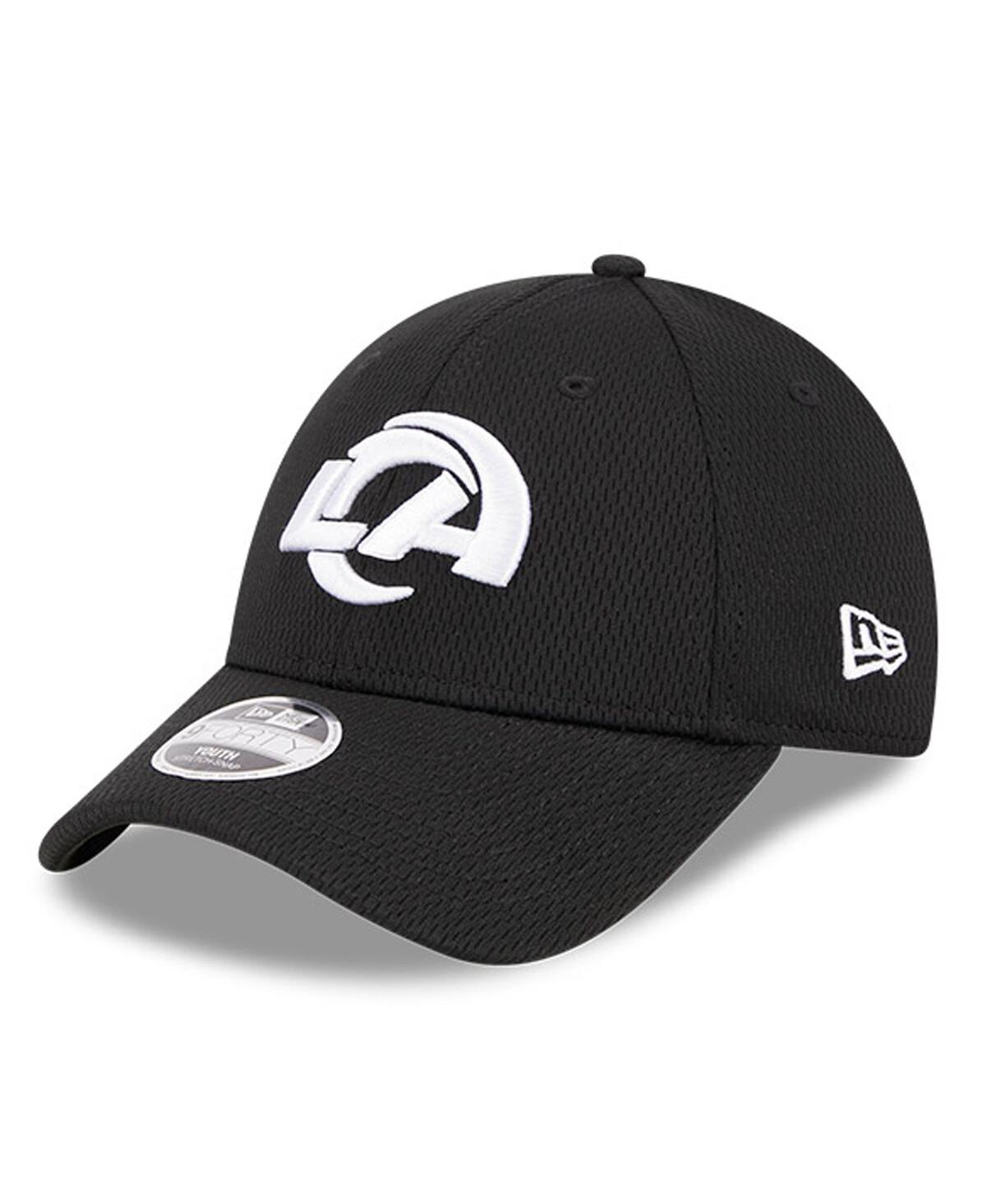 Shop New Era Youth Boys And Girls  Black Los Angeles Rams Main B-dub 9forty Adjustable Hat