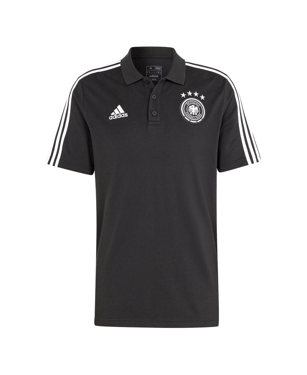 Shop Adidas Originals Men's Adidas Black Germany National Team Dna Aeroready Polo Shirt